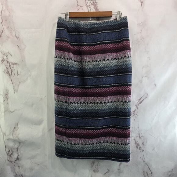 Vintage Southwestern Skirt Womens 29 Medium Maxi Tapestry Blanket Aztec Wrap 90s - Picture 5 of 12